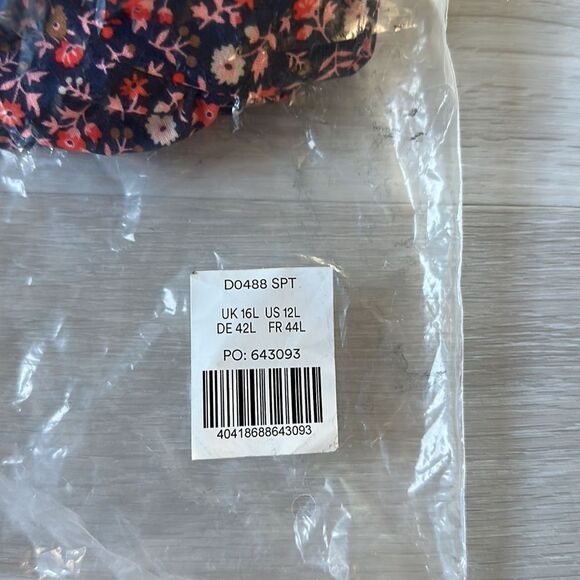 Boden Ruched Bust Jersey Mini Dress Pink Sherbet, Petal Foliage SZ 12 NWT IN PKG - Picture 6 of 7